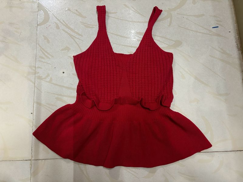 Red Party Wear Top