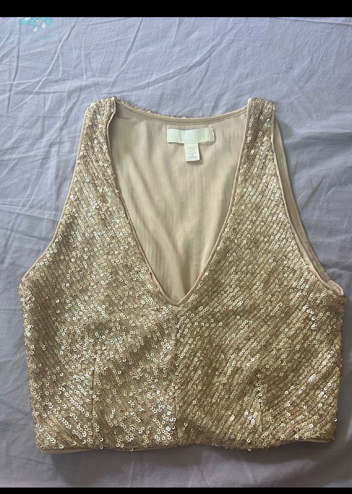 H&M Crop Top Golden