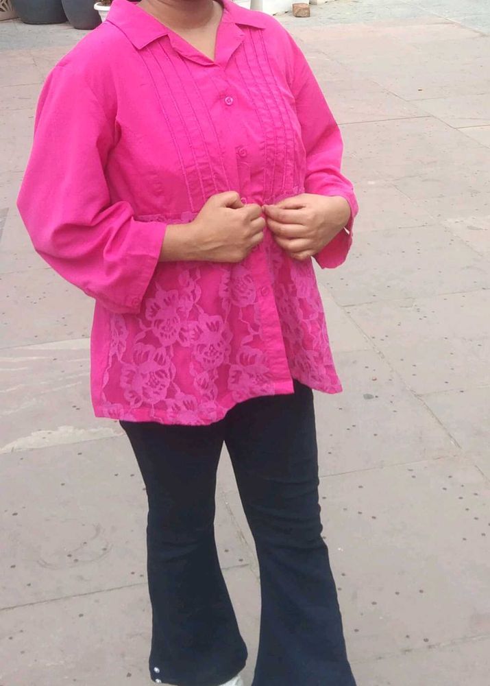 Trendy Stylish Pink Shirt