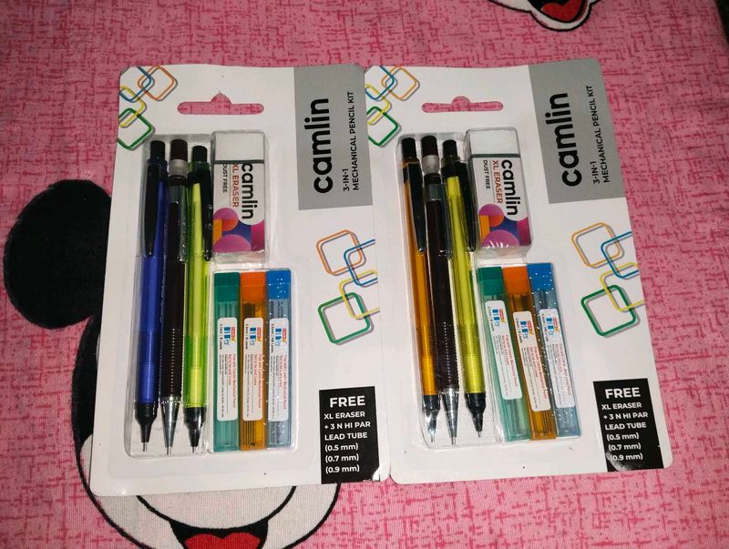 Camlin 3 In 1 Mechanical Pencil Kit With XL Eraser