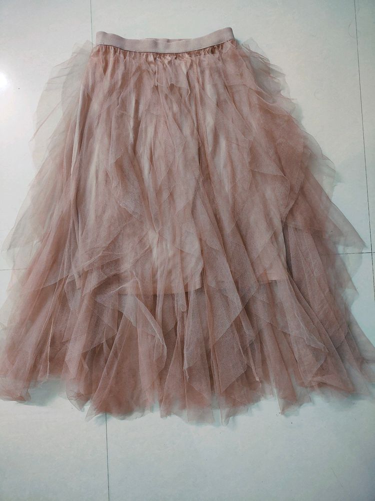 Tutu Skirt Multilayer Fluffy Net Dusty Pink