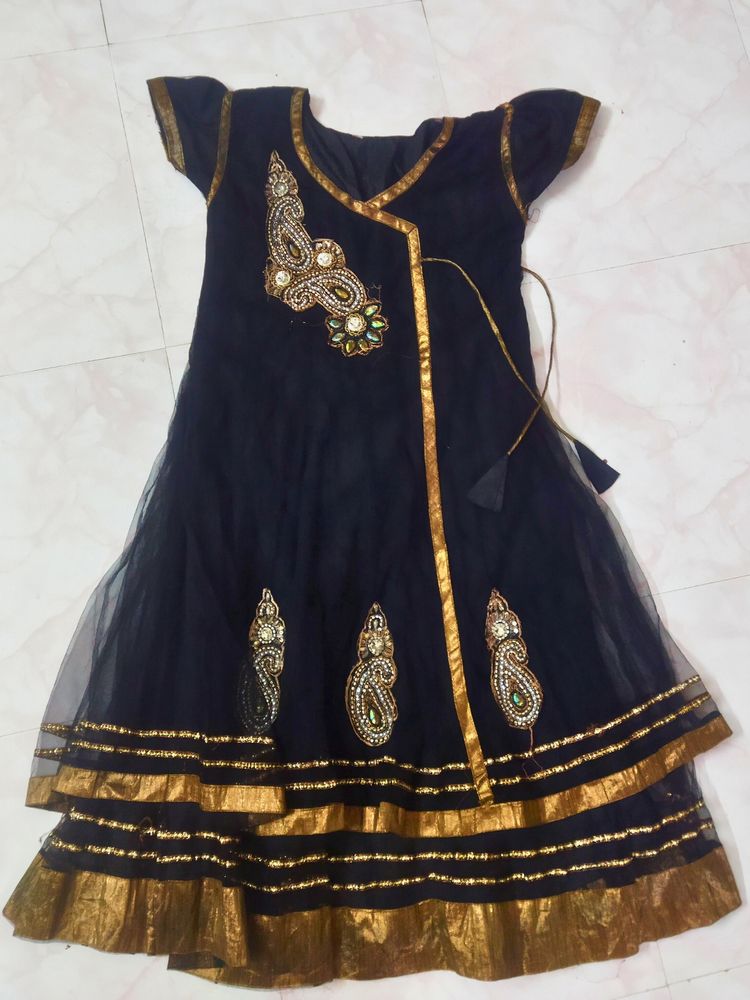 Black Net Kurtha