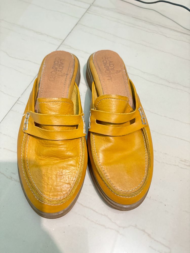 Vibrant Yellow Flat Shoe