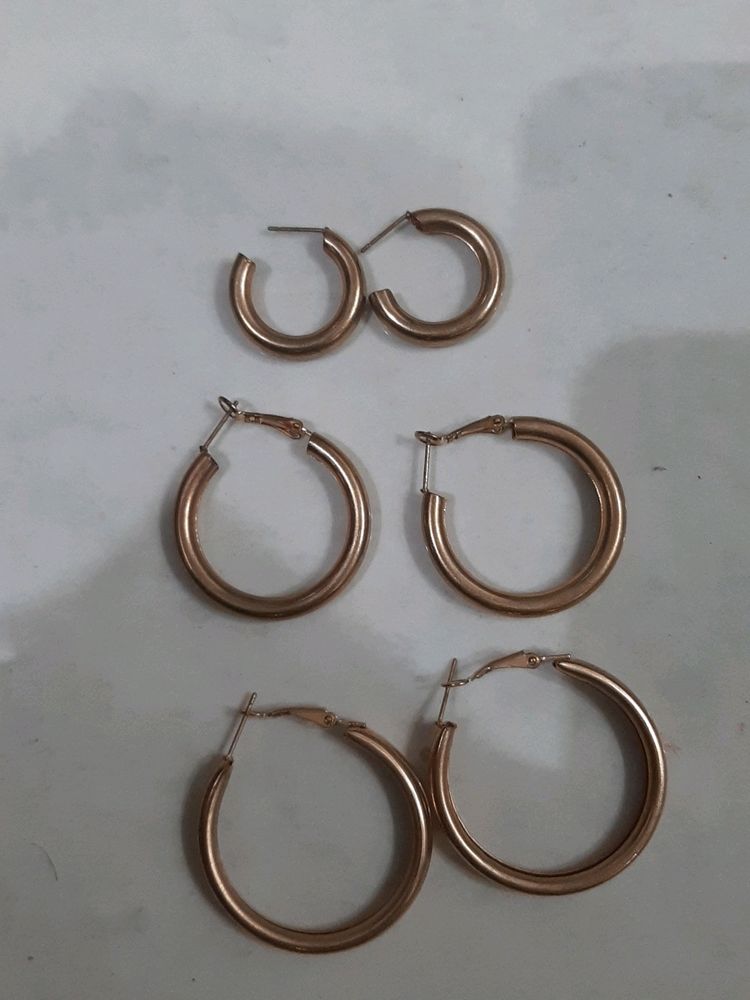 Pair Of 3 Earrings Set