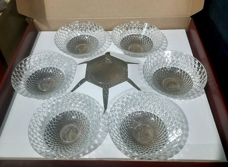 🔥PRICE DROP🔥Glass Bowl Pudding And Kheer 7pc Set