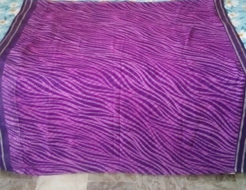 brand new Leheriya purple saree attached फॉल