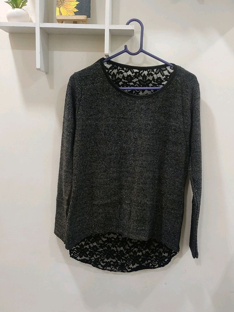 Grey Wool Top