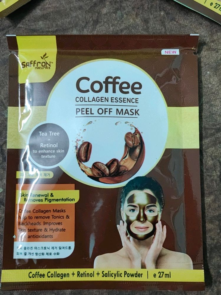 #New# Saffron Naturals, Coffee Peel Off Mask