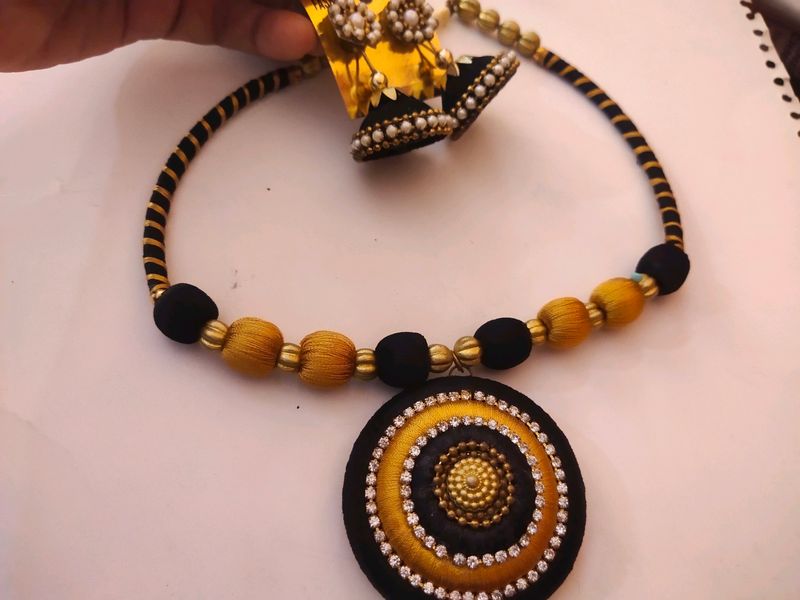 Black Beautiful Silk Thread Jewelry