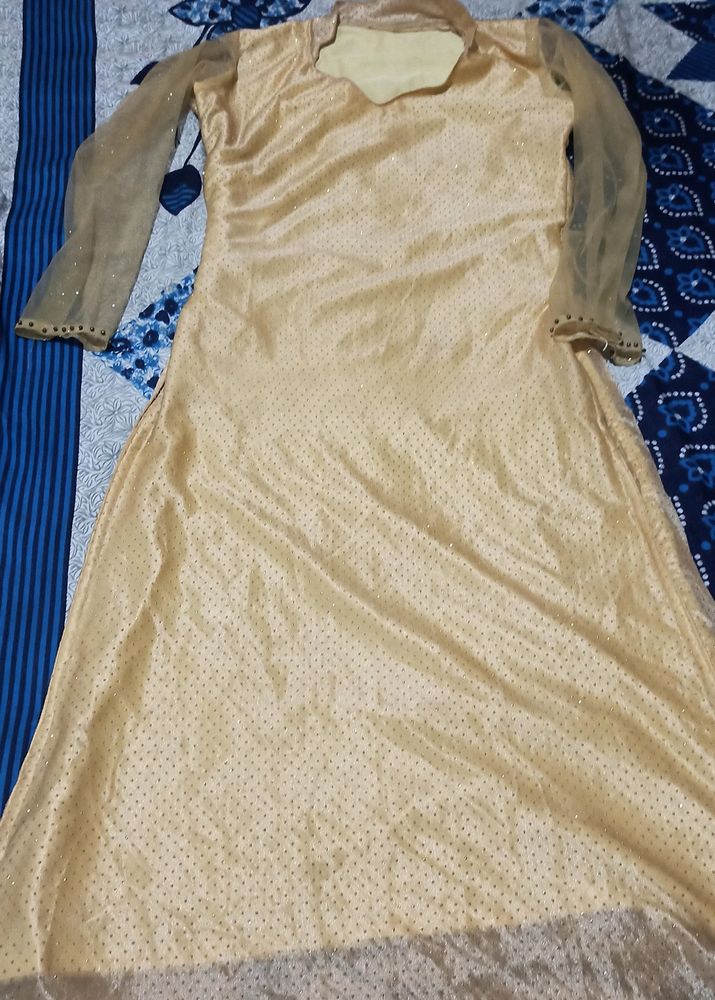 Beautiful Kurta Golden Colour Size L