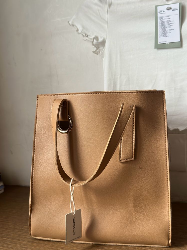 Miniso Brown Handbag🤎🍄‍🟫