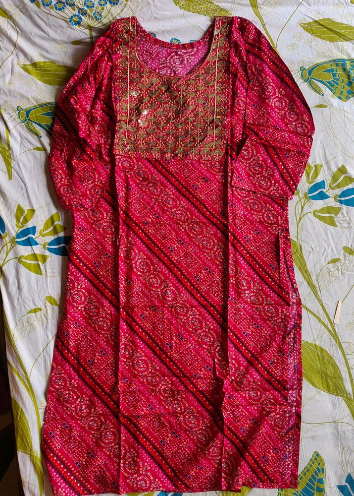 Gorgeous Rose Colour Kurta