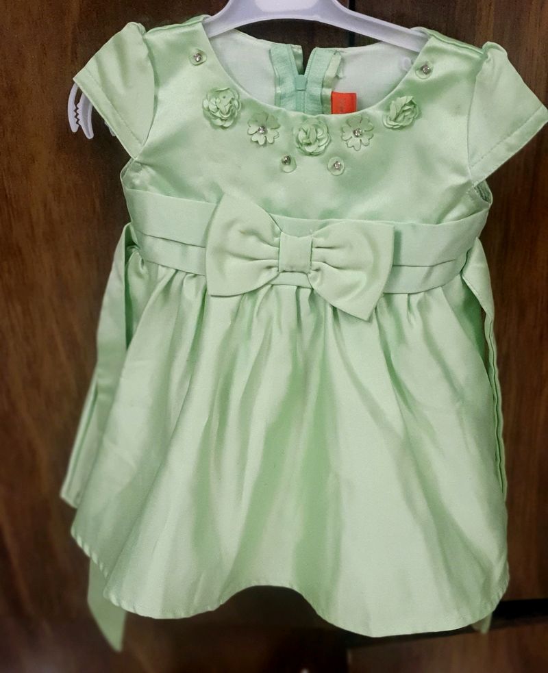 A Cute Baby Frock With Cotton Lining