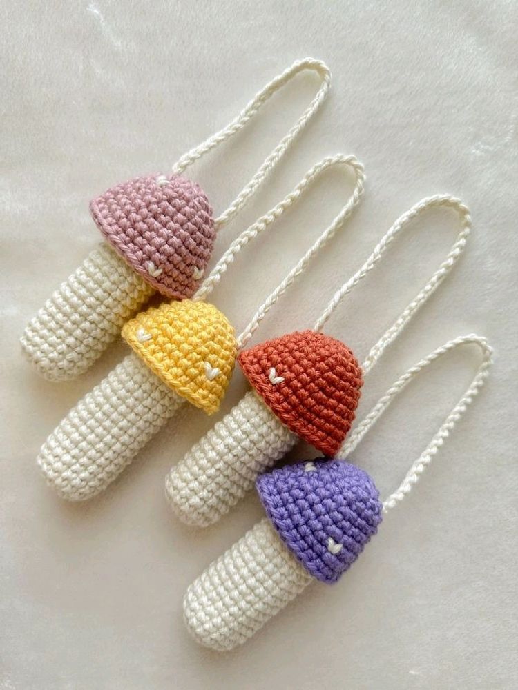 Crochet Keychain Lipbalm Holder