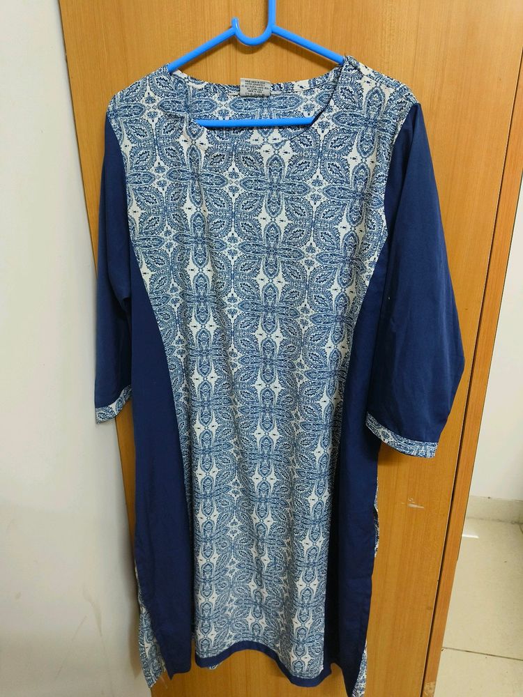 Blue Printed Kurta