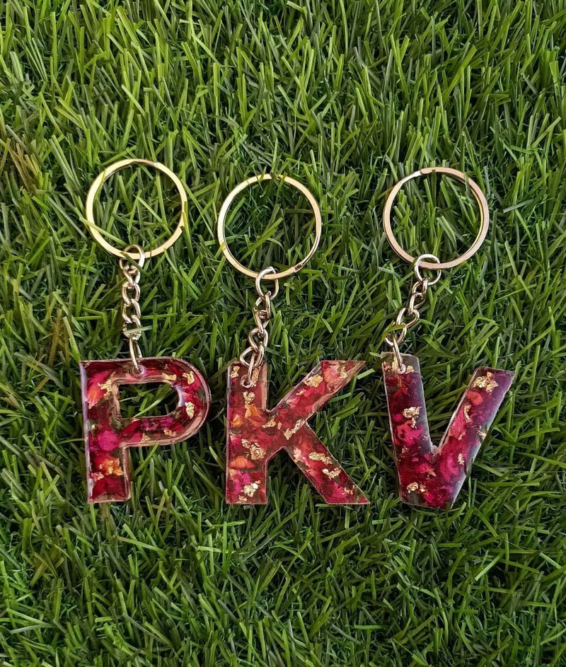 Resin Keychain Alphabet