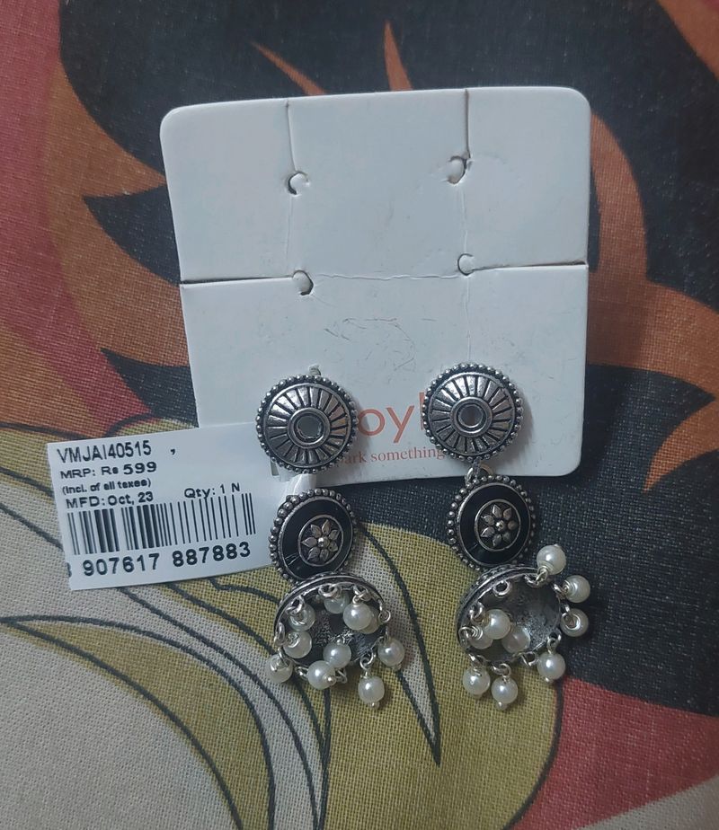 Voylla Silver Jhumkas