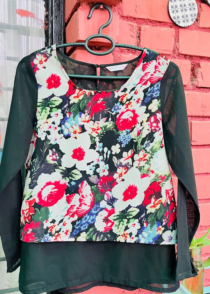 Womens Floral Print Top