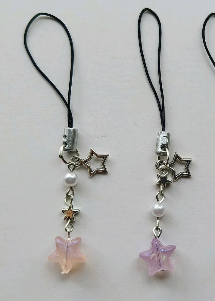 Y2K Shimmery Jelly Star Phone Charm -two Pieces