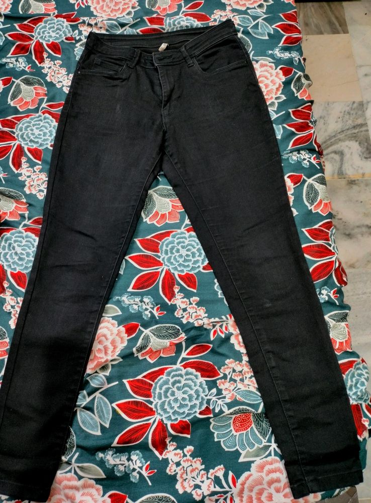 Black Rise Skinny Fit Jeans