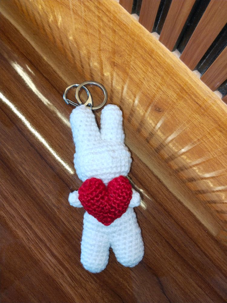 Bunny With Heart Keychain ❤️