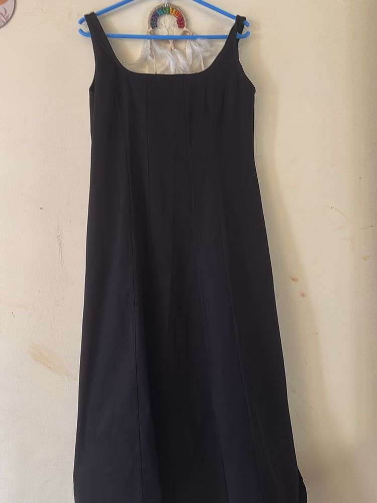 Black Denim Sleevless Dress