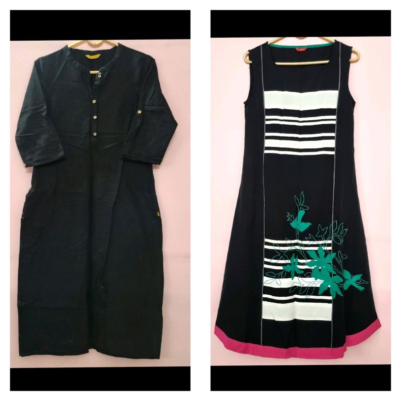 Black Kurta Combo Of 2