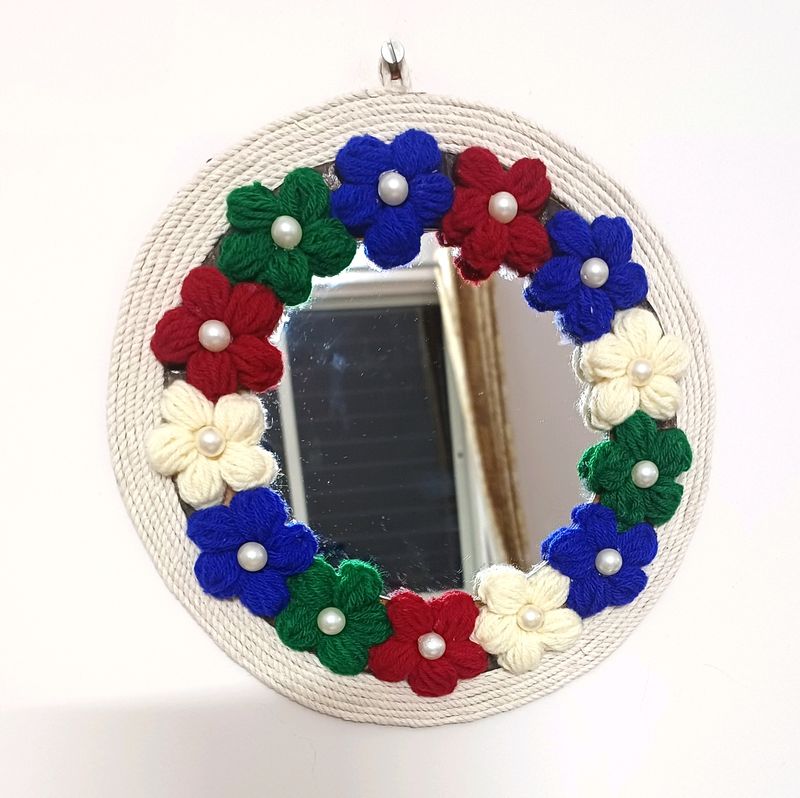 8 Inches Crochet Mirror