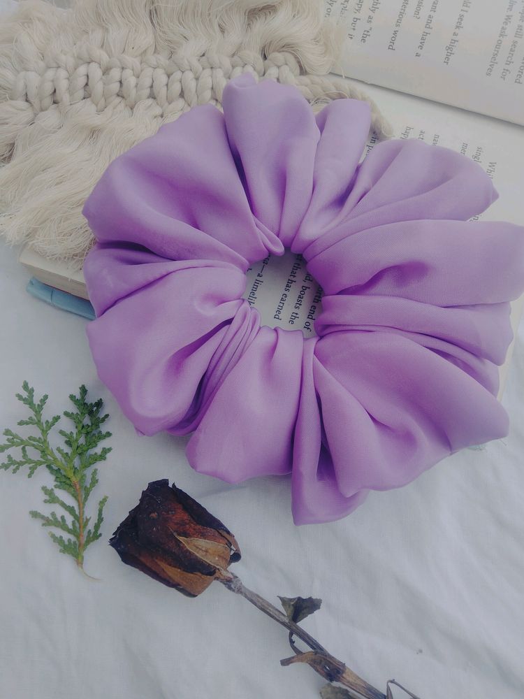 Purple Silk Scrunchie