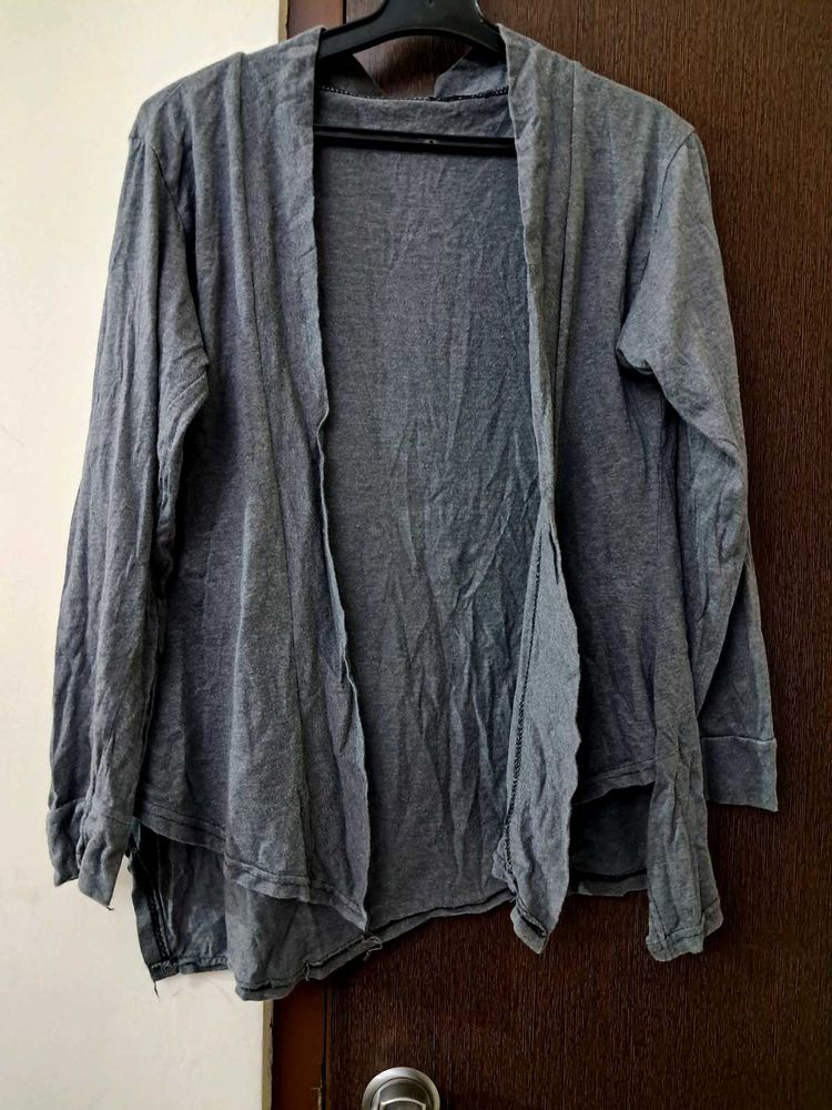 Grey Full Sleeve Shrug