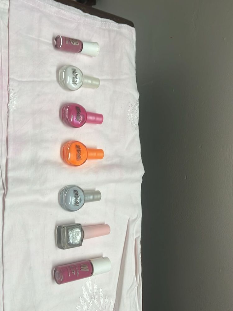 Combo Of 7 Nail Paint Shades