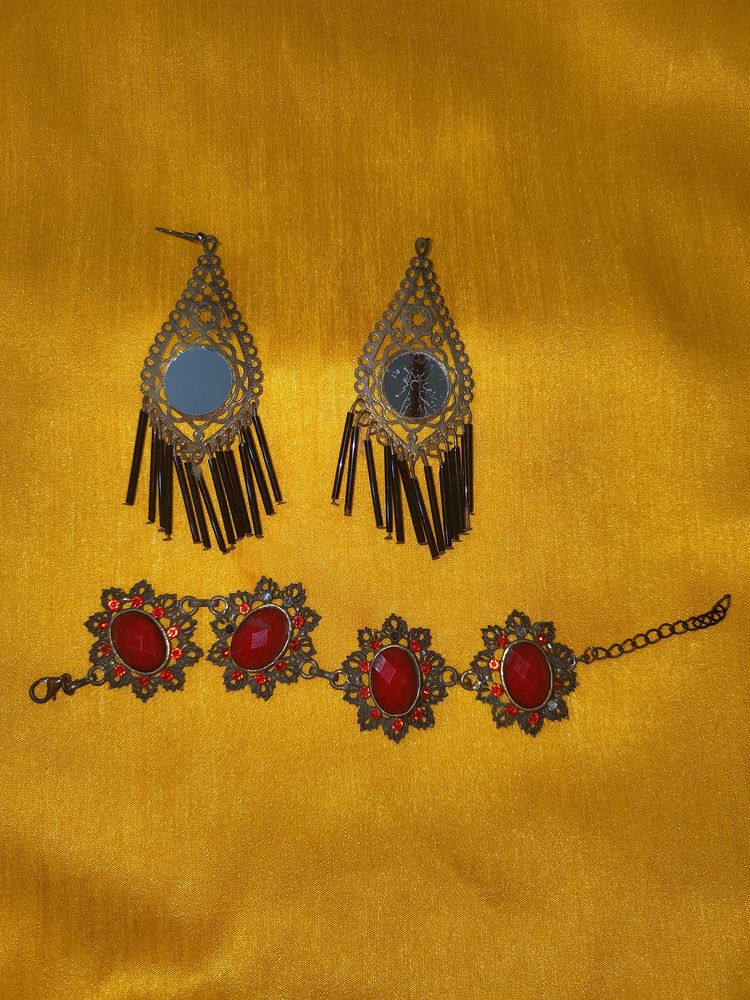 Combo Bracelet And Earrings