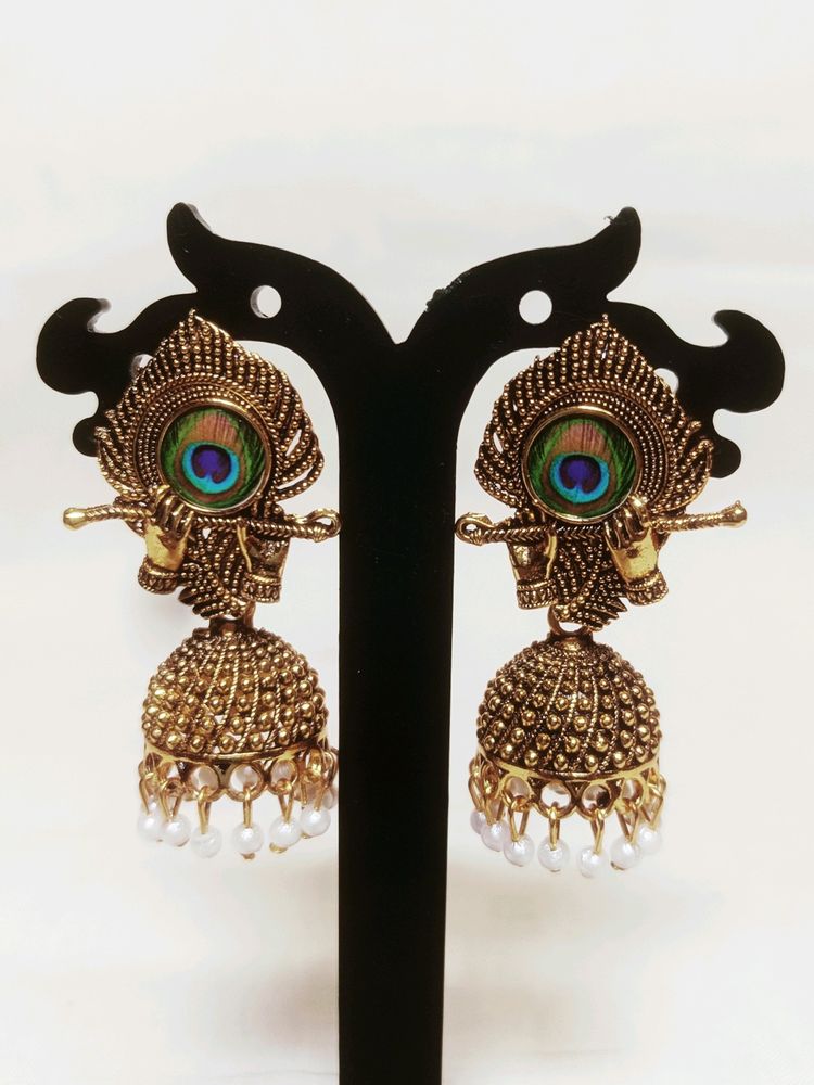 "Diwali Offer" - Krishna Golden Jhumka