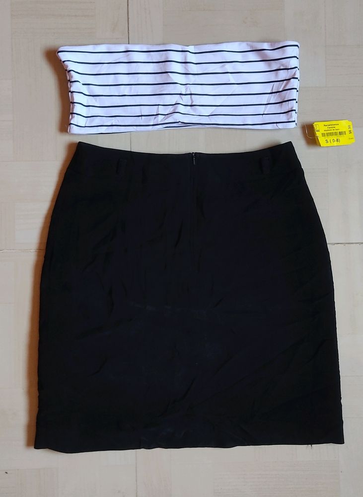 Combo Skirt Cute Top