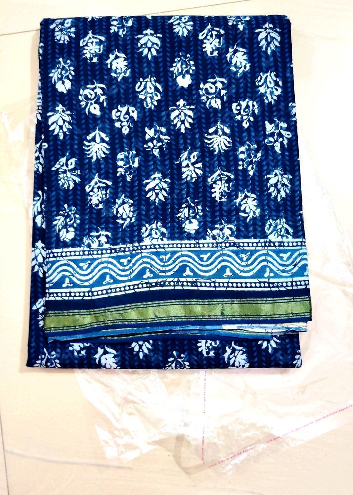 New Indigo Pure Cotton Saree 1