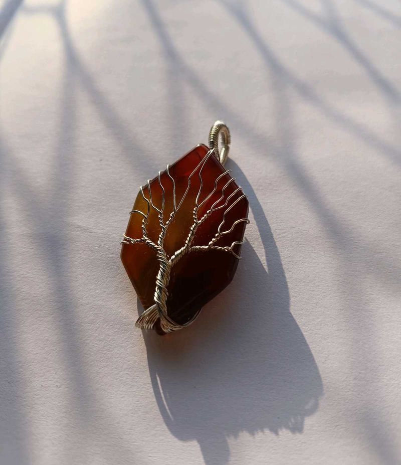 Carnelian Tree Of Life Pendant