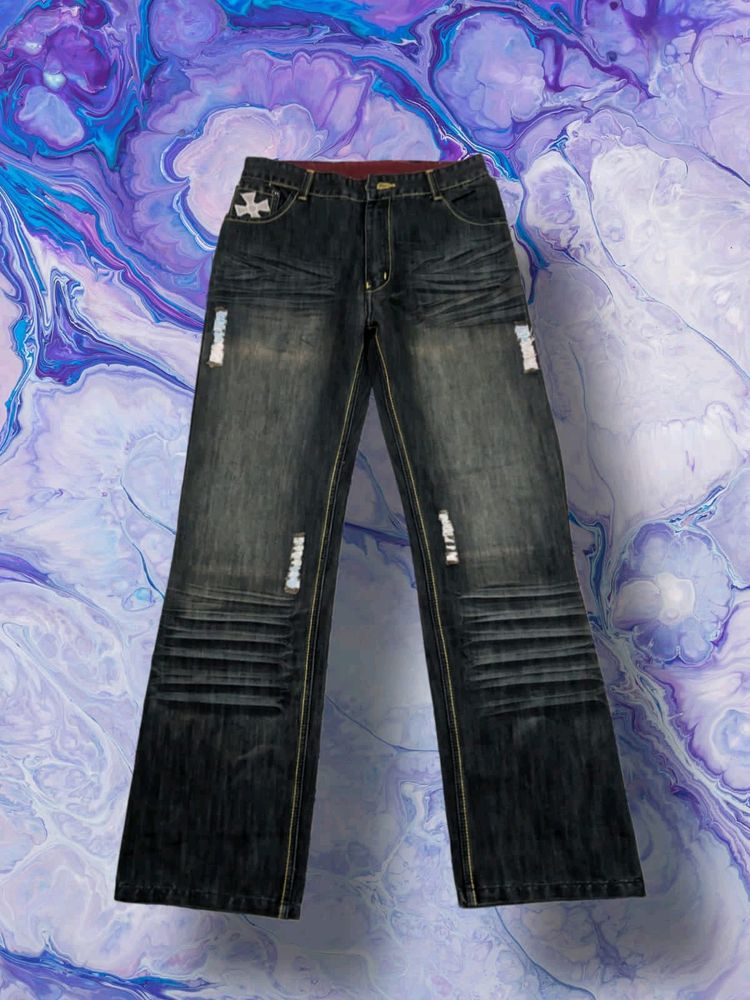 Black And Grey Shade Jeans Unisex, For Men .Women.