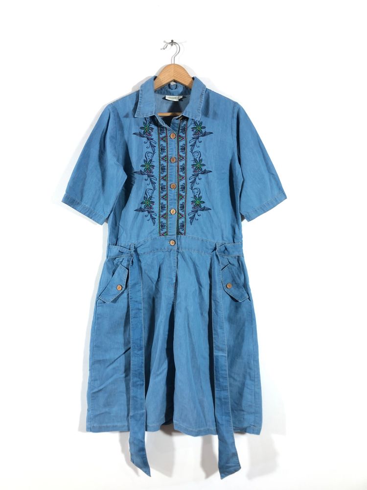 Blue Emboridered Dress(Women’s)