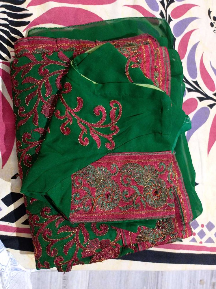 Embroidery Work Saree & Blouse