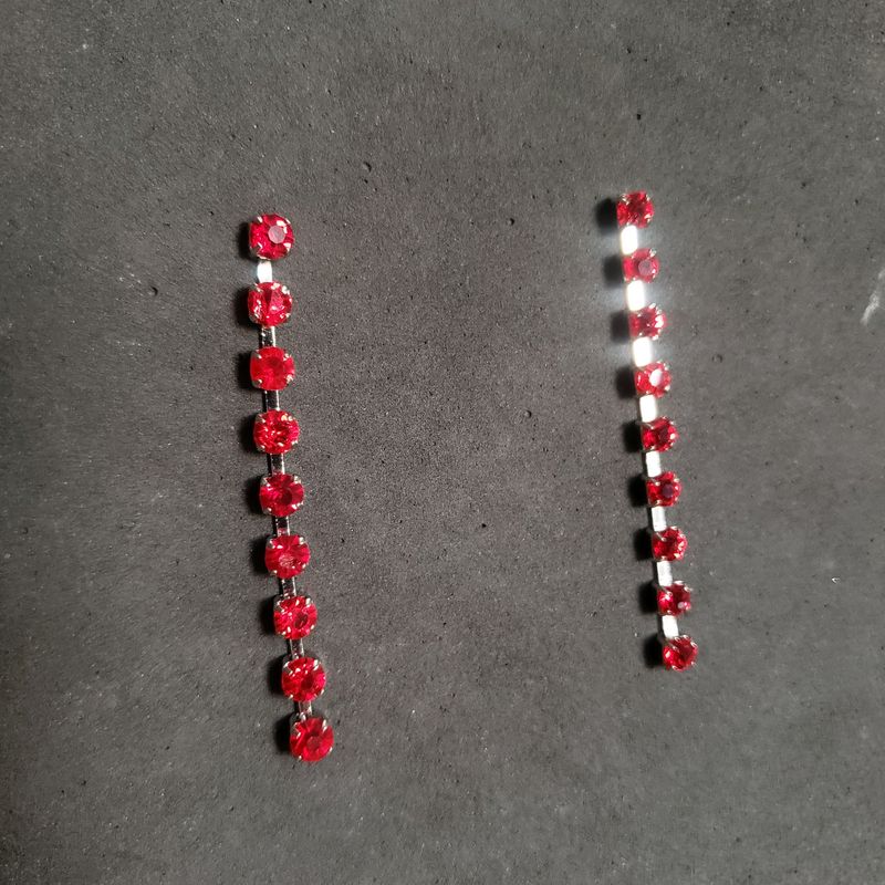 red diamond earring