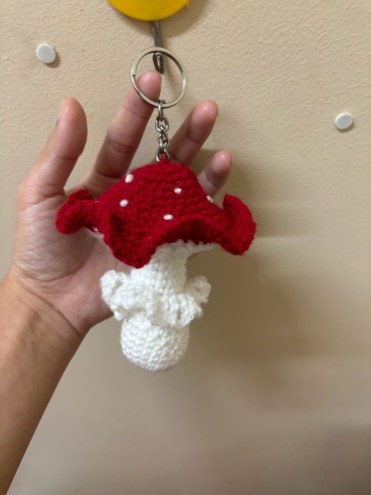 Cute Popping Mushroom Keychain/bagcharm🍄