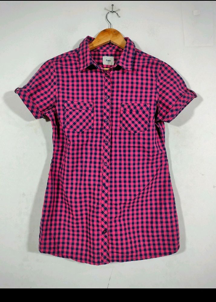 MAX Checked Shirt Top