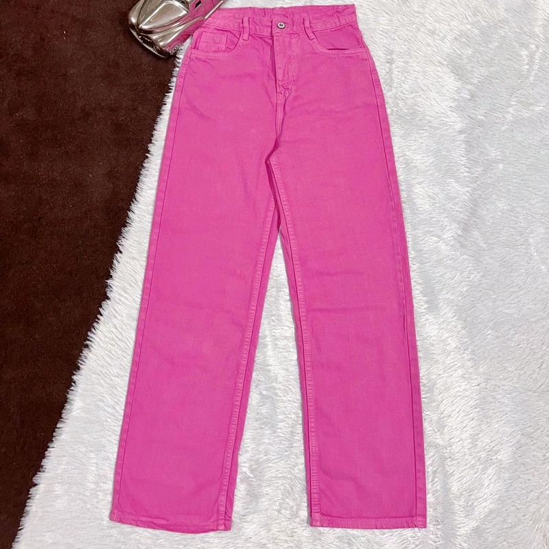 New Hot Pink Wide Leg Jeans ♥️