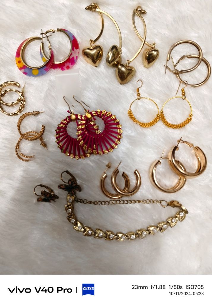 Elegant Assorted Golden Earrings