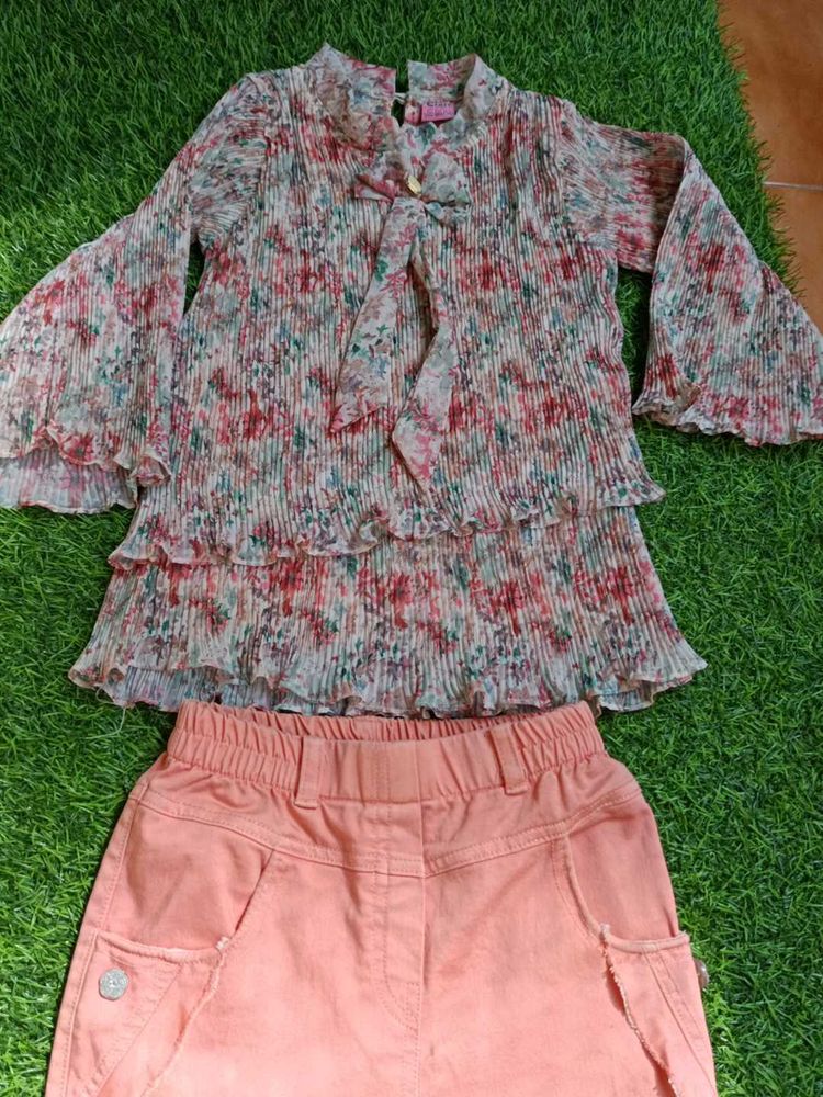 Beautiful Top Pant Set 7-8 Years