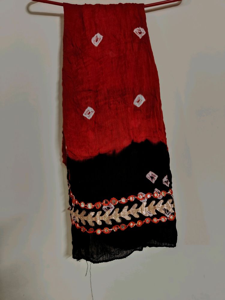 Red And Brown Dupatta