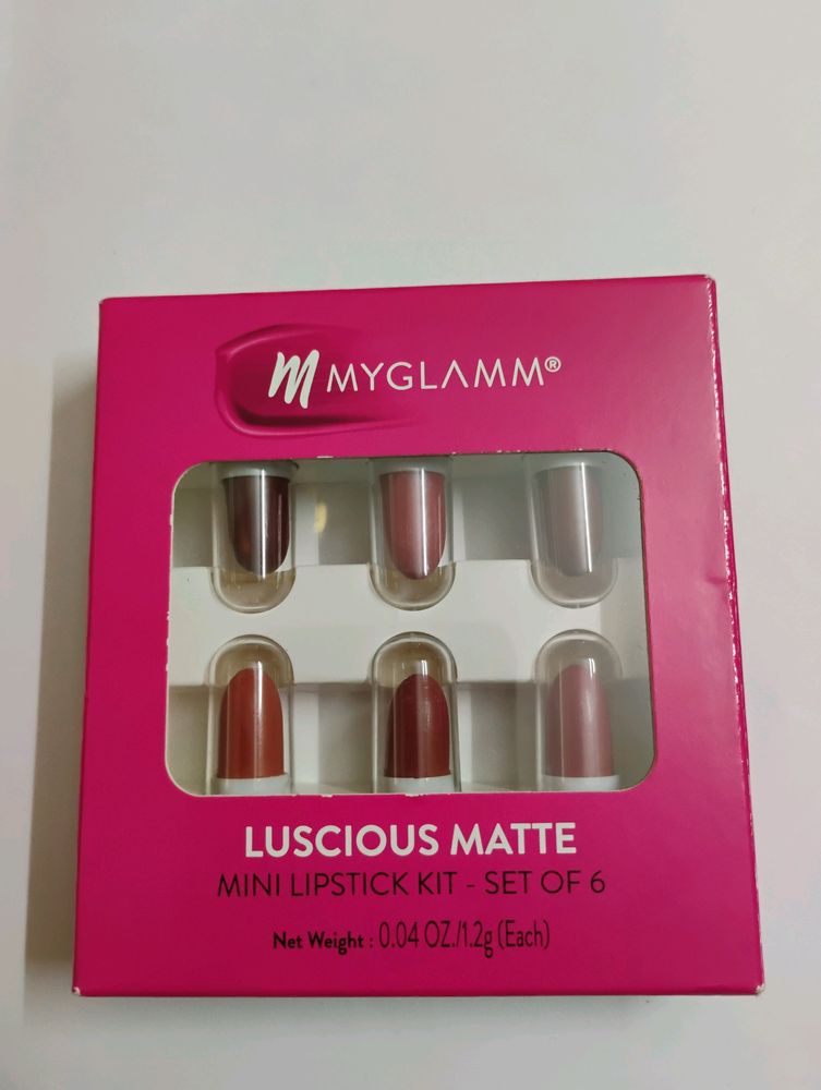 MYGLAMM LUSCIOUS MATTE MINI LIPSTICK KIT -SET OF 6