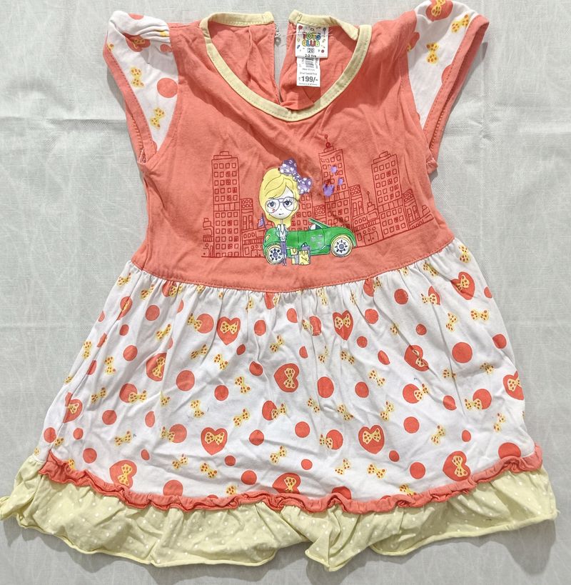 Baby Girl Pink Wear Floral Frock