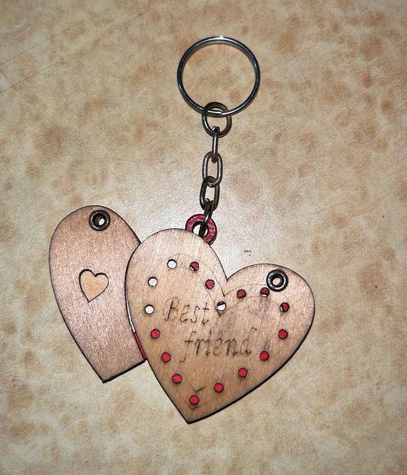 Open Heart Key Ring