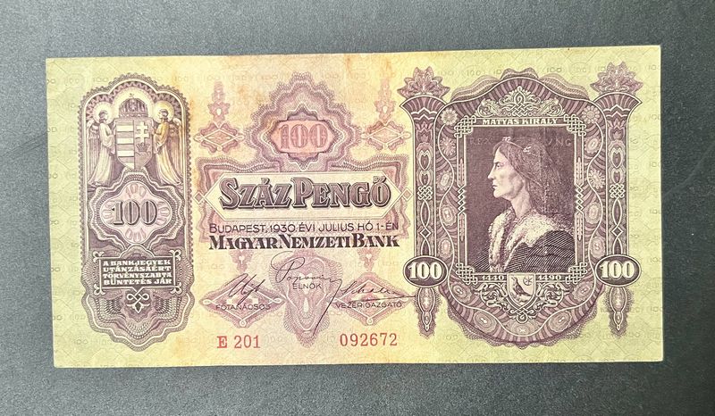 Sale. 100 Pengo Hungary Very Old Note Rare